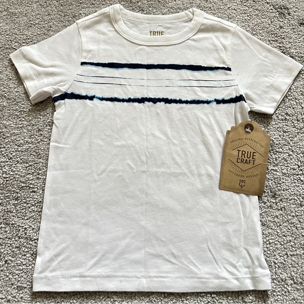 True Craft Kids Tee with Navy Stripes